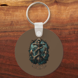 Ocean Grave Kraken Anchor Dark Fantasy  Key Ring