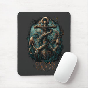 Ocean Grave Kraken Anchor Dark Fantasy Mouse Mat