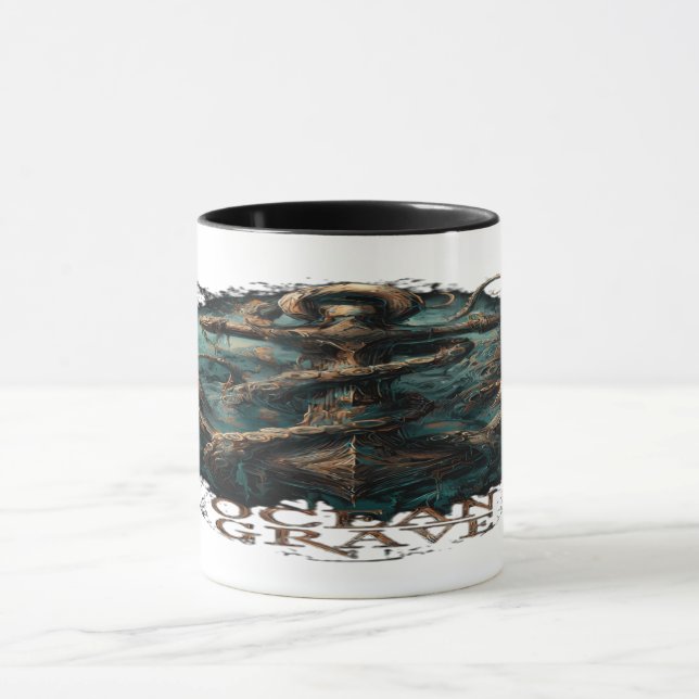 Ocean Grave Kraken Anchor Dark Fantasy Mug (Center)