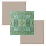 Ocean Green Blue Aquamarine Boho Chic Tile<br><div class="desc">These decorative ceramic tiles of sparkling water in shades of seafoam, aquamarine, blue and green in a beautiful pattern are like tropical water sparkling in sunlight. This beautiful water element design is created from a collage of photographs of rippling waves of a tropical sea. The shades of aqua, blue, turquoise...</div>