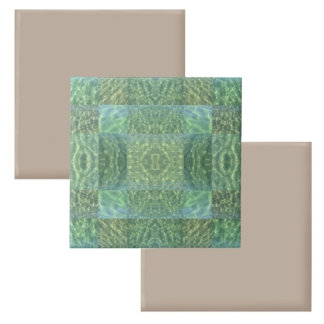 Ocean Green Blue Aquamarine Boho Chic Tile