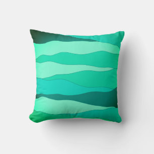 Ocean Green Throw Pillow