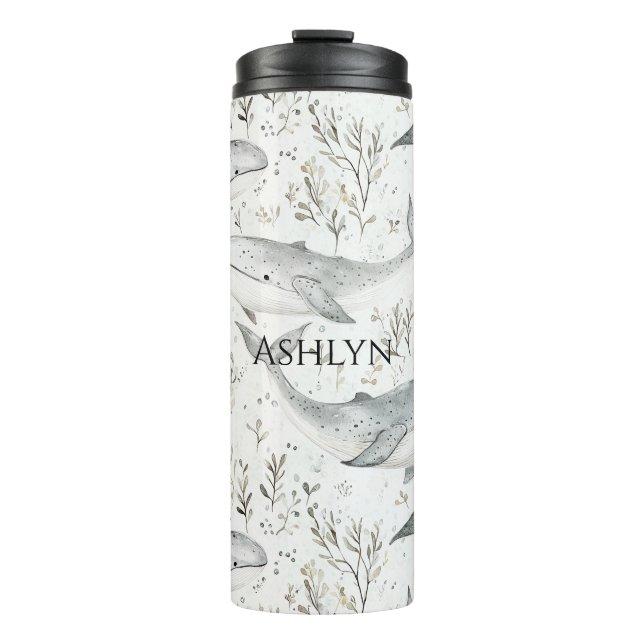 Ocean Grey Whales   Thermal Tumbler (Front)