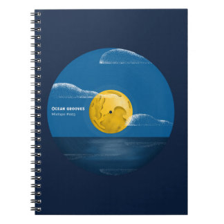 Ocean Grooves Vinyl Ocean Night Art Notebook