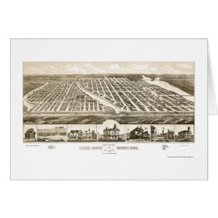 Ocean Grove & Asbury Park, NJ Panoramic Map - 1881