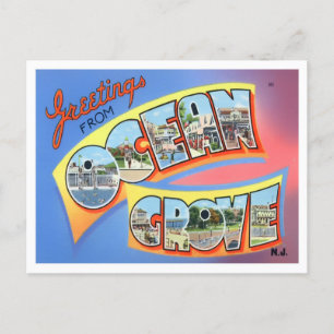 Ocean Grove, New Jersey Big Letters Postcard