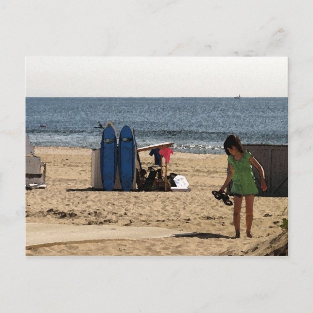 Ocean Grove NJ beach - Surf Boards Postcard (Front)