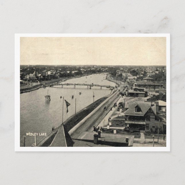 Ocean Grove NJ, Panorama, Vintage Style Postcard (Front)