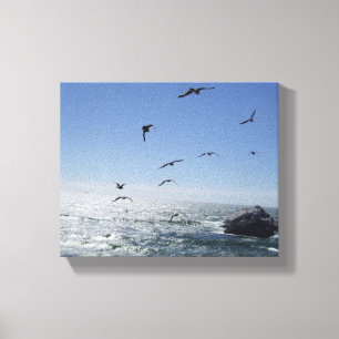 Ocean & Gulls Wrapped Canvas