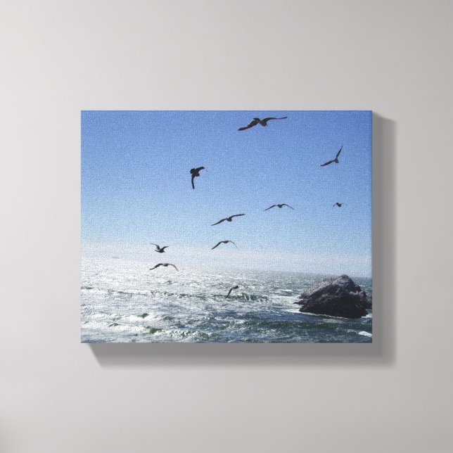 Ocean & Gulls Wrapped Canvas (Front)