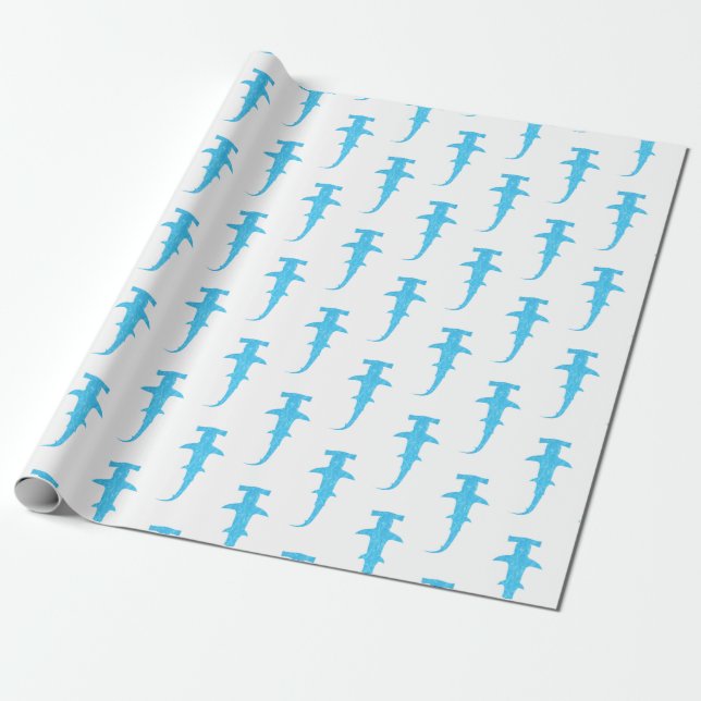 Ocean Hammerhead Shark  Wrapping Paper (Unrolled)