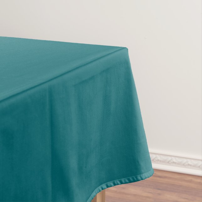 Ocean Harbour Blue, Teal Jewel Tone Solid Colour Tablecloth (In Situ)