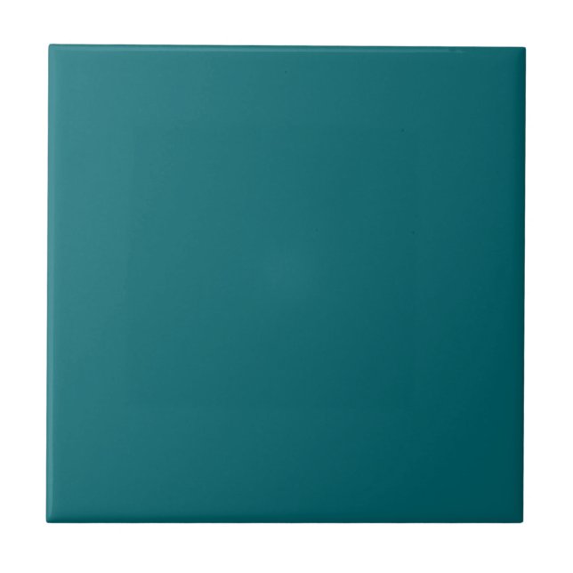Ocean Harbour Blue, Teal Jewel Tone Solid Colour Tile (Front)