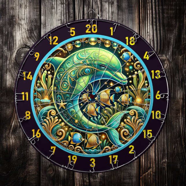Ocean Harmony Dolphin Dartboard Design (Creator Uploaded)