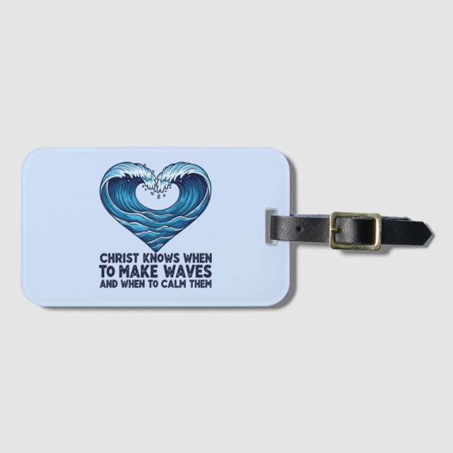  Ocean Heart: Divine Wisdom Luggage Tag (Front Horizontal)