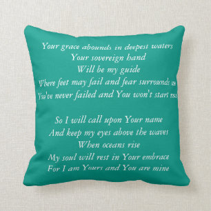 Ocean-Hillsong United Lyrics Pillow