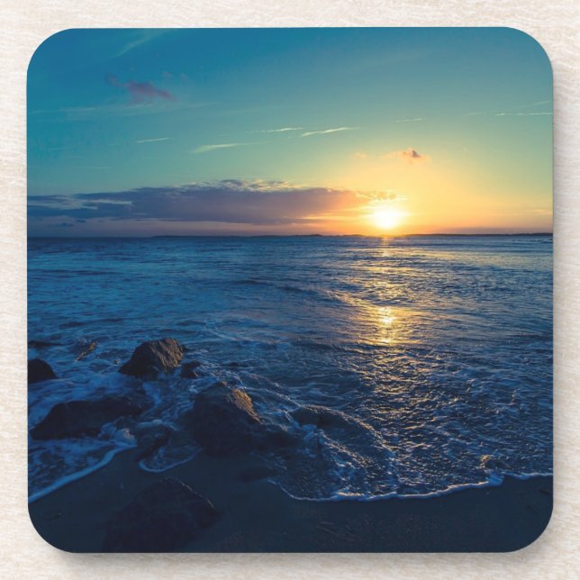 Ocean Horizon Sunset Coaster (Front)