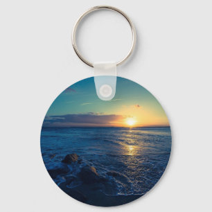 Ocean Horizon Sunset Key Ring