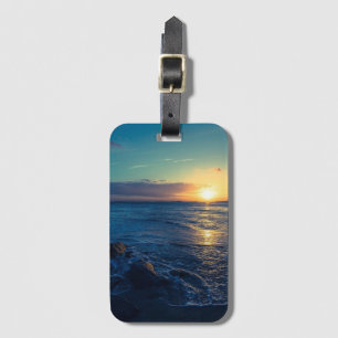 Ocean Horizon Sunset Luggage Tag