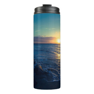 Ocean Horizon Sunset Thermal Tumbler