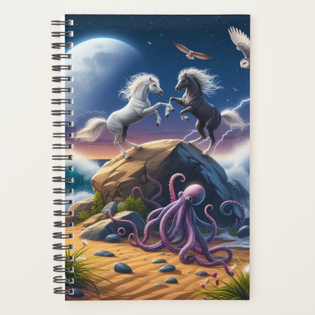 Ocean Horses and Octopus Planner (Front)