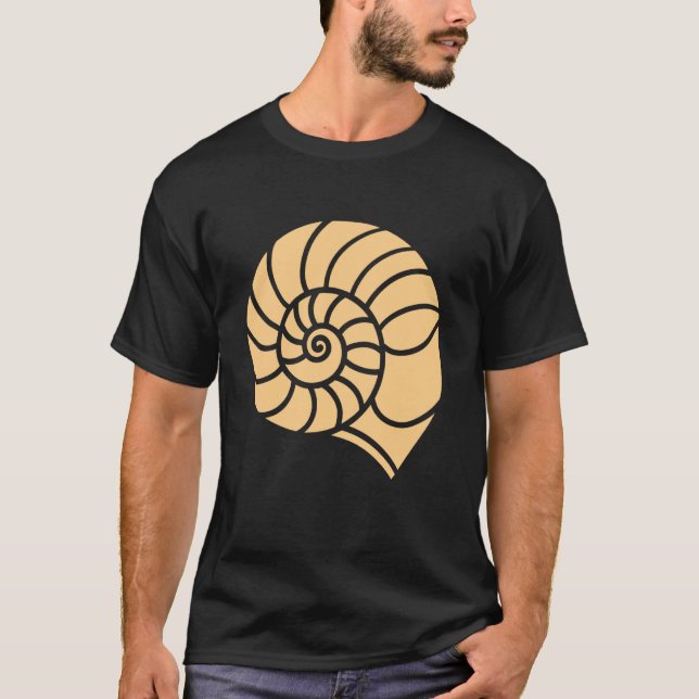 Ocean Humor Minimalist Shells Simple Seashell T-Shirt (Front)