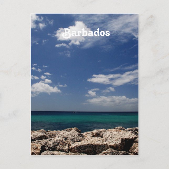 Ocean in Barbados Postcard (Front)
