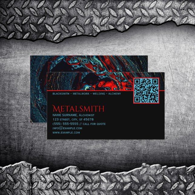 Ocean Inferno Metalsmith Welding Business Card (Creator Uploaded)