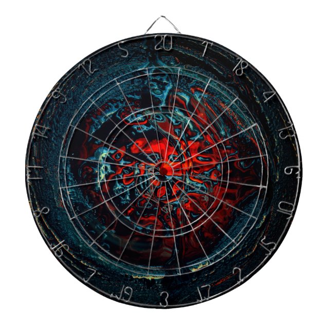 Ocean Inferno Red Glow Dartboard (Front)