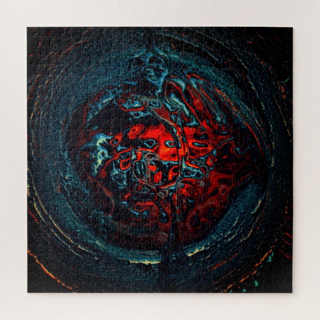 Ocean Inferno Red Glow Jigsaw Puzzle (Vertical)