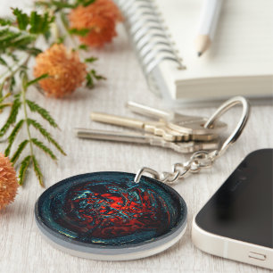 Ocean Inferno Red Glow Key Ring