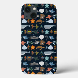 Ocean Inhabitants Pattern 1 iPhone 13 Case