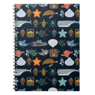 Ocean Inhabitants Pattern 1 Notebook