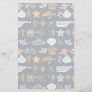 Ocean Inhabitants Pattern 1 Stationery