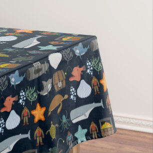 Ocean Inhabitants Pattern 1 Tablecloth