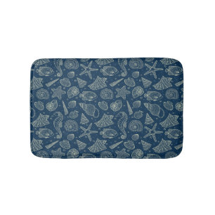 Ocean Inhabitants Pattern 2 Bath Mat