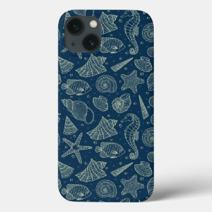 Ocean Inhabitants Pattern 2 iPhone 13 Case