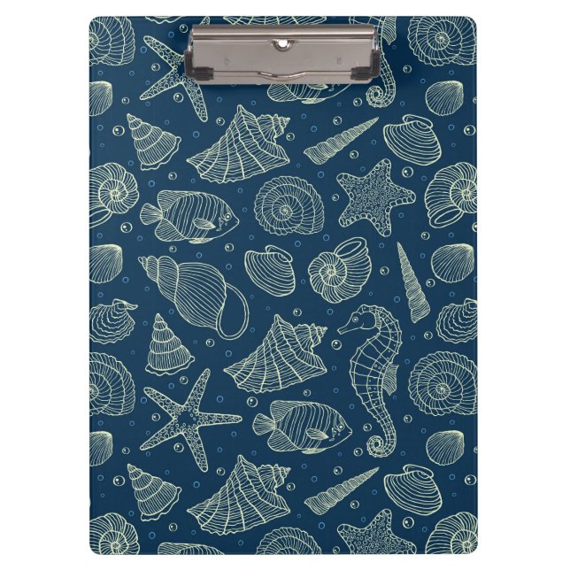 Ocean Inhabitants Pattern 2 Clipboard (Front)