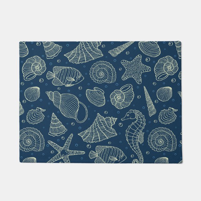 Ocean Inhabitants Pattern 2 Doormat (Front)