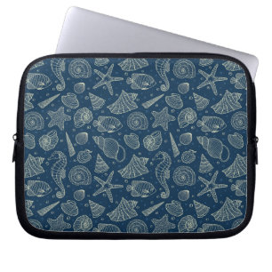 Ocean Inhabitants Pattern 2 Laptop Sleeve