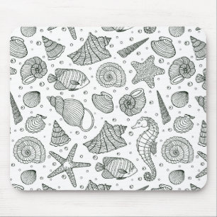 Ocean Inhabitants Pattern 3 Mouse Mat