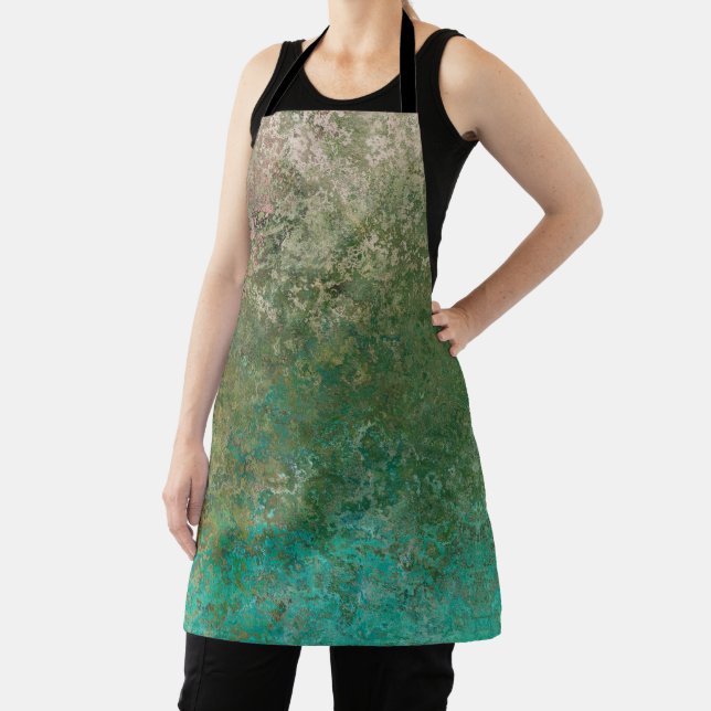 Ocean Inspired Alcohol Ink Abstract  Apron (Insitu)
