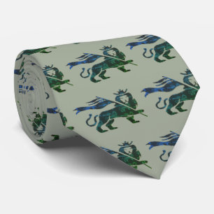 Ocean inspired Lion of Judah Tie