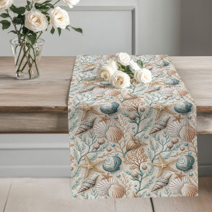 Ocean-Inspired Table Runner Serene Dining Setting