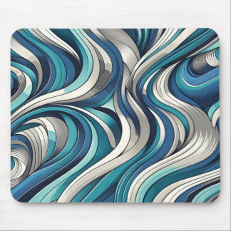 Ocean-Inspired Wave Pattern Mouse Mat