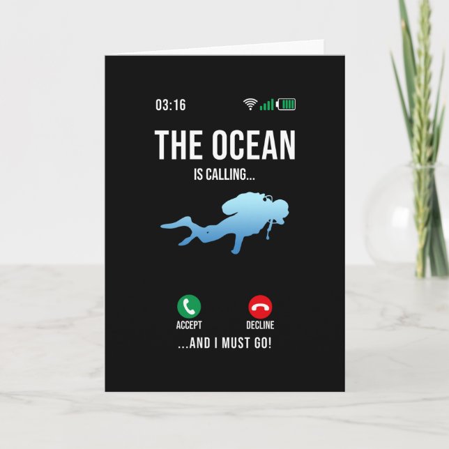 Ocean is calling card (Front)