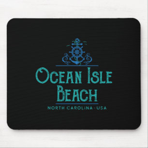 Ocean Isle Beach North Carolina Nautical Design Mouse Mat