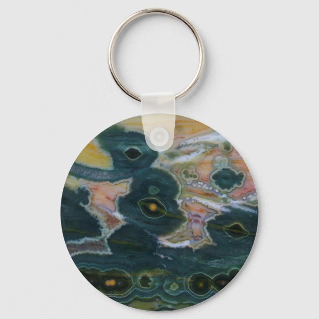 Ocean Jasper Slab Key Ring (Front)
