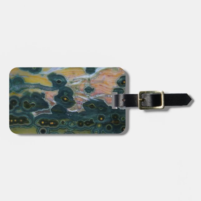 Ocean Jasper Slab Luggage Tag (Front Horizontal)