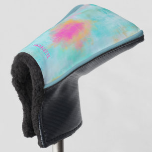 Ocean Joyride - Blue Turquoise Abstract Art  Golf Head Cover